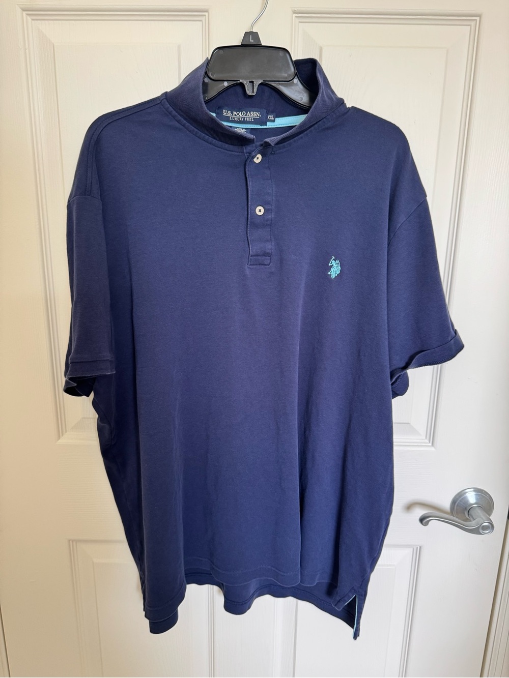 U.S. Polo Assn. Men's Navy Short-Sleeve Polo Luxury Feel XXL Embroidered Pony